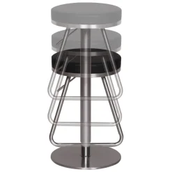 FineBuy Barhocker Edelstahl Design Barstuhl Tresenstuhl Modern Bistrohocker