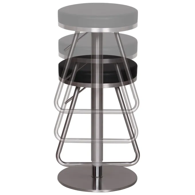 FineBuy Barhocker Edelstahl Design Barstuhl Tresenstuhl Modern Bistrohocker