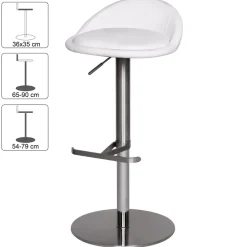 FineBuy Barhocker Edelstahl Barstuhl Tresenstuhl Design Bistrohocker Modern