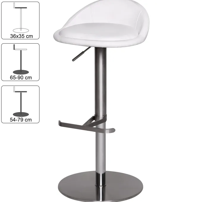 FineBuy Barhocker Edelstahl Barstuhl Tresenstuhl Design Bistrohocker Modern
