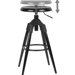 FineBuy Barhocker Metall 72-80cm Tresenhocker Höhenverstellbar Barstuhl Modern