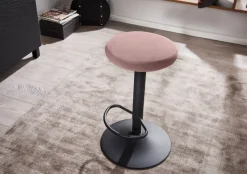 FineBuy Barhocker Samt Hocker Stoff / Metall Design Bistrohocker 100 kg Drehbar