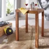 FineBuy Bartisch Massivholz Sheesham 80x80x110cm Stehtisch Bistrotisch Tisch
