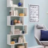 FineBuy Bücherregal FB51366 Standregal weiß Spanplatte Design Aufbewahrungsregal