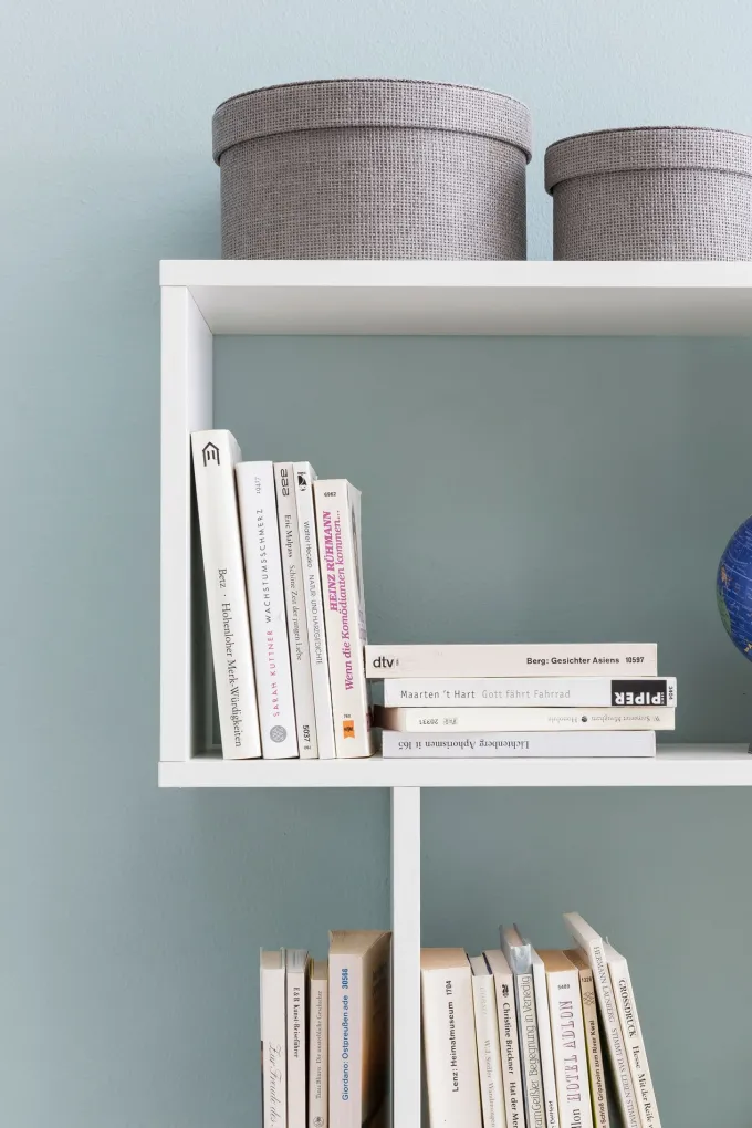 FineBuy Bücherregal FB51366 Standregal weiß Spanplatte Design Aufbewahrungsregal