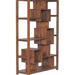 FineBuy Bücherregal Massiv Sheesham 180 cm Massivholz XXL Regal Raumteiler