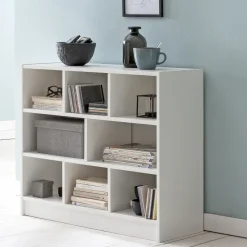 FineBuy Bücherregal SV51829 Holzregal Standregal Holz Regal Flurregal modern