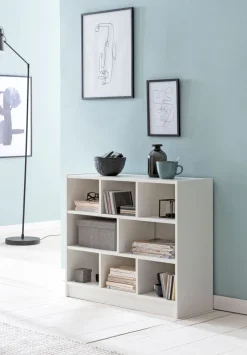 FineBuy Bücherregal SV51829 Holzregal Standregal Holz Regal Flurregal modern