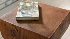 FineBuy Beistelltisch Braun Holztisch Rustikaler Deko-Tisch Anstelltisch Klein