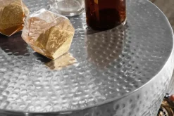 FineBuy Beistelltisch Dekotisch Metall Ablagetisch Anstelltisch Hammerschlag