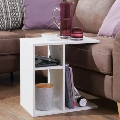 FineBuy Beistelltisch Holz Anstelltisch Couchtisch Klein Sofatisch 50 cm