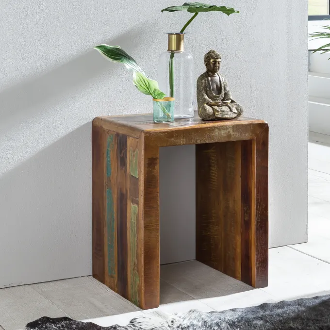 FineBuy Beistelltisch KALKUTTA 45 x 40 x 55 cm Couchtisch Nachttisch Wohnzimmer