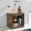 FineBuy Beistelltisch KALKUTTA 45 x 45 x 35 cm Wohnzimmertisch Cube Regal Tisch