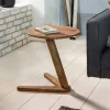 FineBuy Beistelltisch Massivholz Anstelltisch Rund Wohnzimmertisch Landhausstil