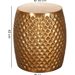 FineBuy Beistelltisch Wohnzimmertisch Alu Tisch Ablagetisch Couchtisch