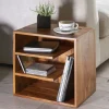 FineBuy Beistelltisch 43x43x30 cm Wohnzimmertisch Holz massiv Nachttisch