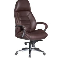 FineBuy Bürostuhl Chefsessel Echtleder Ergonomisch XXL Drehstuhl 120 kg Stuhl