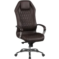 FineBuy Bürostuhl MONTEREY Echtleder Chefsessel Schreibtischstuhl Drehstuhl