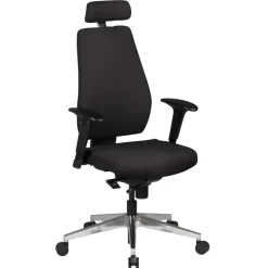 FineBuy Bürostuhl Schwarz Schreibtischstuhl Stoff Drehstuhl Arbeitsstuhl