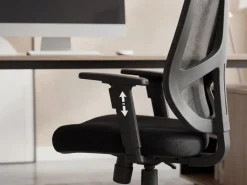 FineBuy Bürostuhl Stoff Chefsessel Schreibtischstuhl Drehstuhl Bürosessel