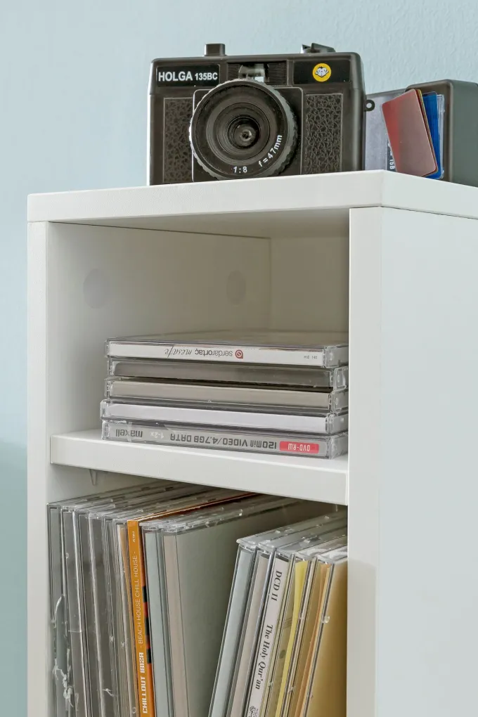 FineBuy CD Aufbewahrung DVD Ständer Regal Turm Tower Archivierung Nischenregal