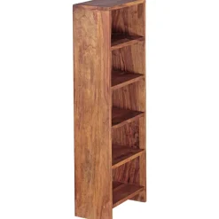 FineBuy CD Regal Massivholz Standregal 90 cm CD-Aufbewahrung Landhaus 5 Fächer