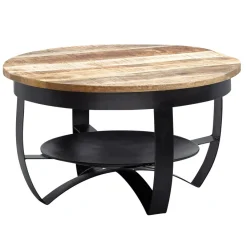 FineBuy Couchtisch 60 cm Wohnzimmertisch Holz Massiv Tisch Wohnzimmer Sofatisch