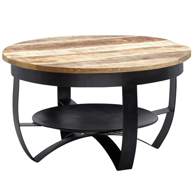 FineBuy Couchtisch 60 cm Wohnzimmertisch Holz Massiv Tisch Wohnzimmer Sofatisch