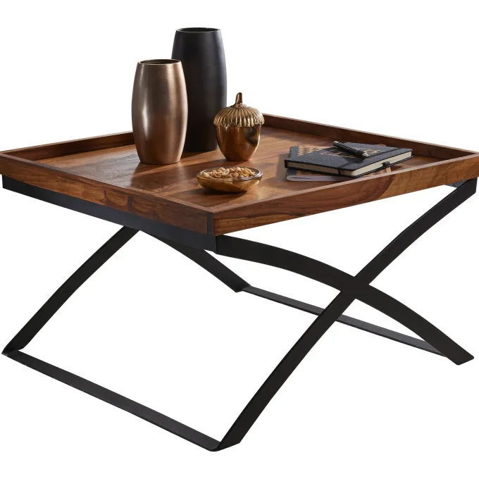 FineBuy Couchtisch FB50967 Wohnzimmer Tisch Holz massiv Sofatisch Beistelltisch
