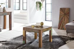 FineBuy Couchtisch KALKUTTA 60 x 47 x 60cm Beistelltisch Wohnzimmer Tisch Massiv
