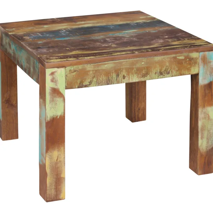 FineBuy Couchtisch KALKUTTA 60 x 47 x 60cm Beistelltisch Wohnzimmer Tisch Massiv