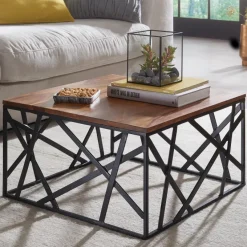 FineBuy Couchtisch Massiv Wohnzimmertisch Holz Sofatisch Tisch Beistelltisch