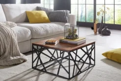 FineBuy Couchtisch Massiv Wohnzimmertisch Holz Sofatisch Tisch Beistelltisch