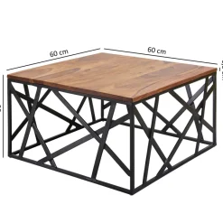 FineBuy Couchtisch Massiv Wohnzimmertisch Holz Sofatisch Tisch Beistelltisch