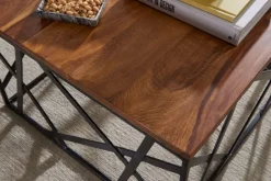 FineBuy Couchtisch Massiv Wohnzimmertisch Holz Sofatisch Tisch Beistelltisch