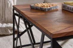 FineBuy Couchtisch Massiv Wohnzimmertisch Holz Sofatisch Tisch Beistelltisch