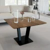 FineBuy Couchtisch quadratisch 60 cm Akazie Massivholz Moderner Wohnzimmertisch