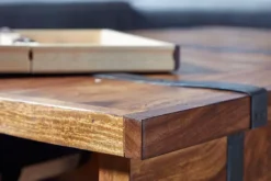 FineBuy Couchtisch Sheesham Massivholz Truhe mit Stauraum Wohnzimmertisch
