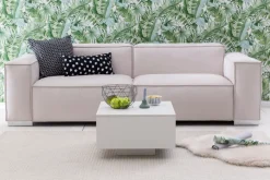 FineBuy Couchtisch Weiß 60 x 60 cm Wohnzimmertisch Beistelltisch Quadratisch