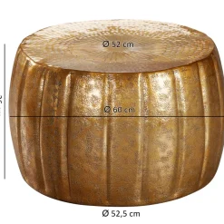 FineBuy Couchtisch Wohnzimmertisch rund Sofatisch Stubentisch Metall Alu Modern