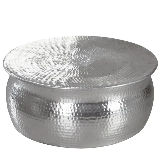 FineBuy Couchtisch Wohnzimmertisch Sofatisch rund Hammerschlag Loungetisch