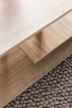 FineBuy Couchtisch 105 x 48,5 x 60 cm Wohnzimmertisch Sofatisch mit Rollen
