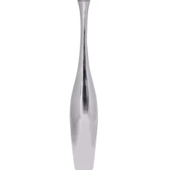 Finebuy Deko-Vase Aluminium Blumenvase Alu-Dekoration Wohndeko Farbe silber