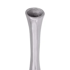 Finebuy Deko-Vase Aluminium Blumenvase Alu-Dekoration Wohndeko Farbe silber