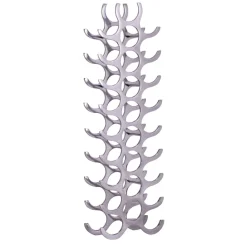 FineBuy Design Alu Weinregal Flammen 93 cm Regal Flaschenregal 27 Flaschen