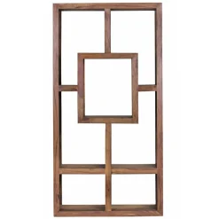FineBuy Design Bücherregal Massiv Sheesham 180cm Massivholz Raumteiler Regal