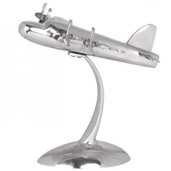 FineBuy Design Deko Flugzeug Propeller aus Aluminium Flieger Farbe Silber