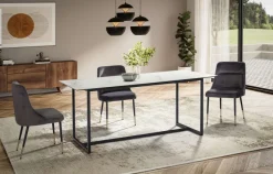 FineBuy Design Esstisch Keramik Glas 180 x 90 cm Keramiktisch Esszimmertisch