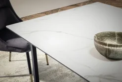 FineBuy Design Esstisch Keramik Glas 180 x 90 cm Keramiktisch Esszimmertisch