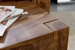 FineBuy Design Sheesham 3-teiliger Satz Beistell Tisch Massivholz Couchtisch